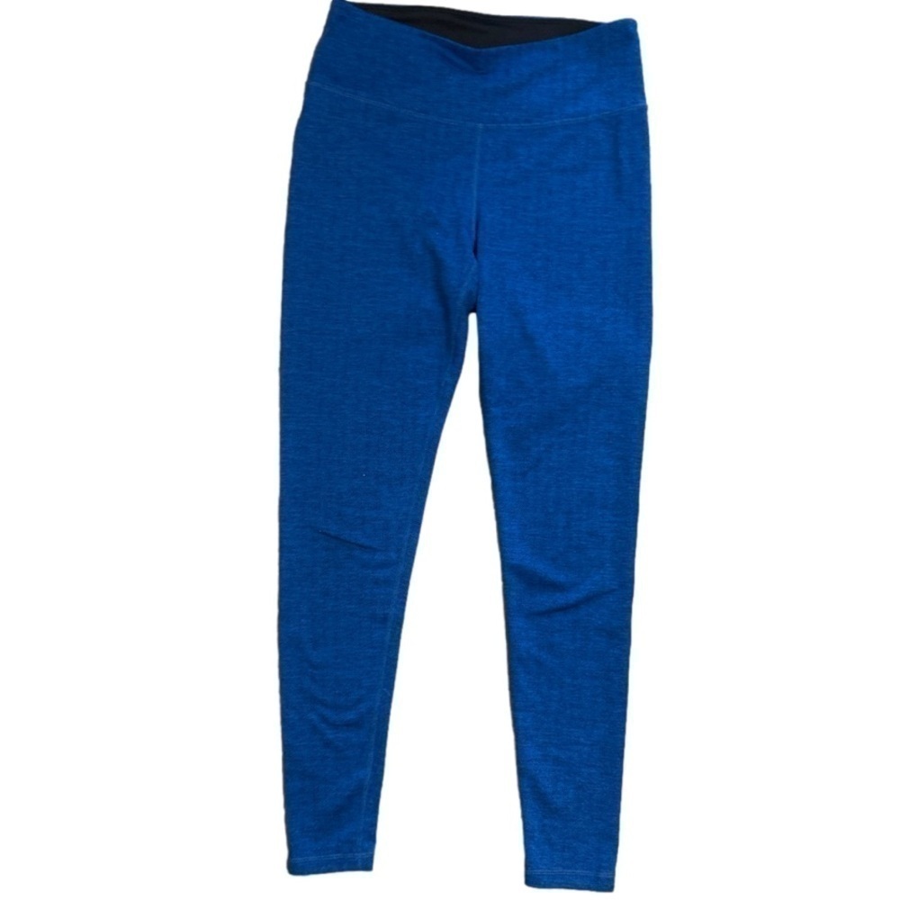 Manduka Women's Blue Stretch High-Waisted Leggings, Small